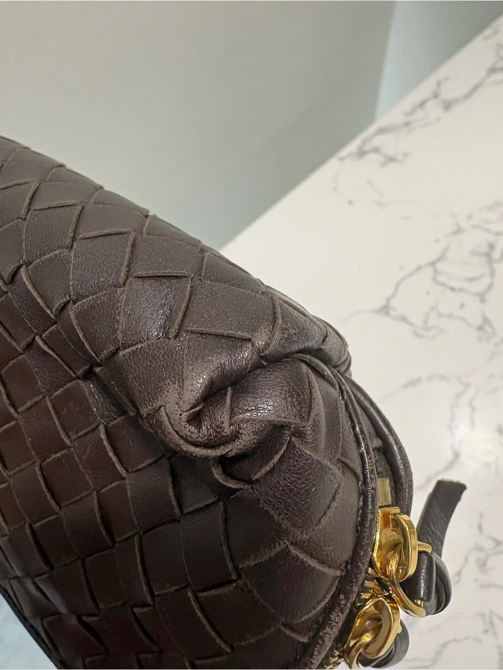Bottega Veneta Dark Brown pouch